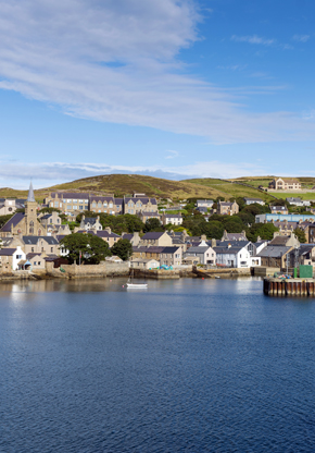 The town of Stromness in Orkney