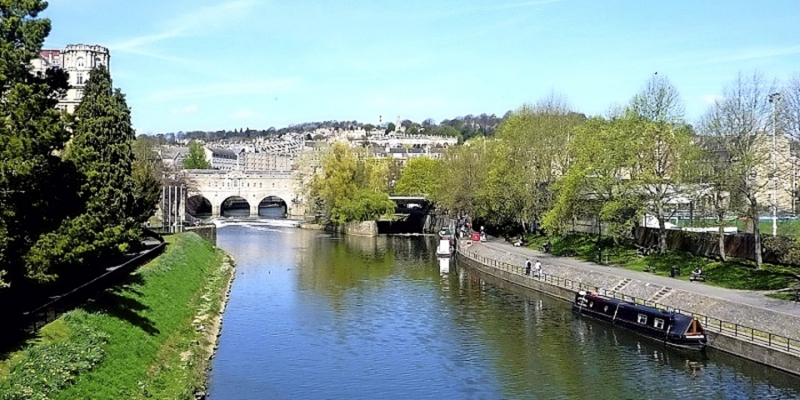Der River Avon in Bath England