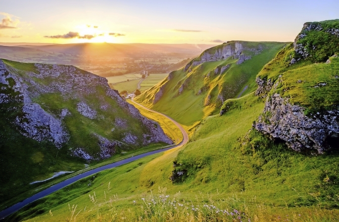 Der Peak District im Norden von England