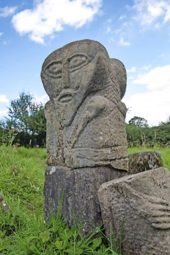 Janus Statue auf Boa Island Antrim