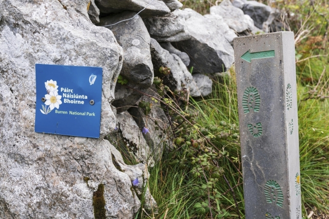 Wanderwege im Burren Nationalpark, Co Clare, Irland