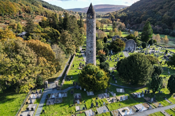 Monastic City Glendalough, Wicklow Mountains Nationalpark, Wicklow, Irland