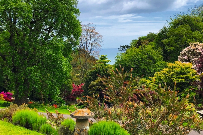 Greenway House, Garten, Sommerhaus Agatha Christie nr Torquay, Devon, England