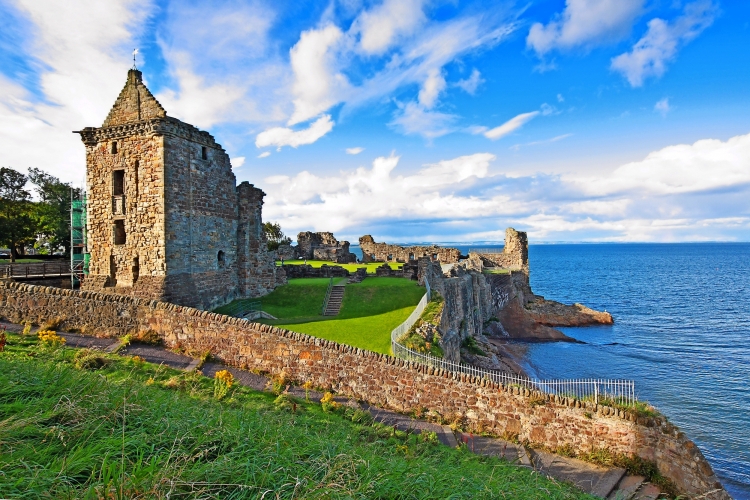 Die Ruinen des St Andrews Castle